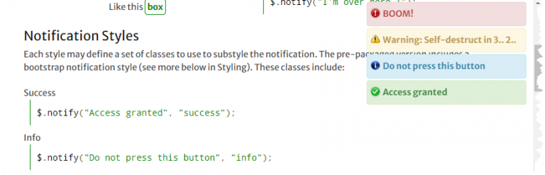 Notify.js – A jQuery plugin to provide simple browser based notifications with customization